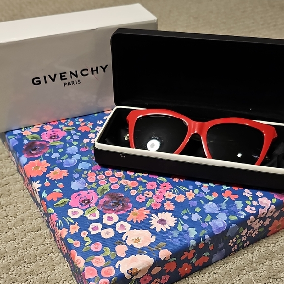 Givenchy Accessories - Givenchy Red Sunglasses with Black Lenses